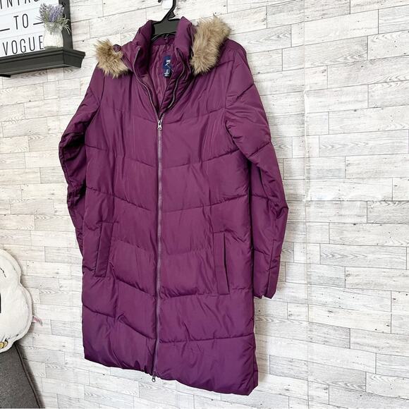 GAP FACTORY Purple Hooded Puffer Coat - Winter Jacket, M, NWOT! - Picture 5 of 9